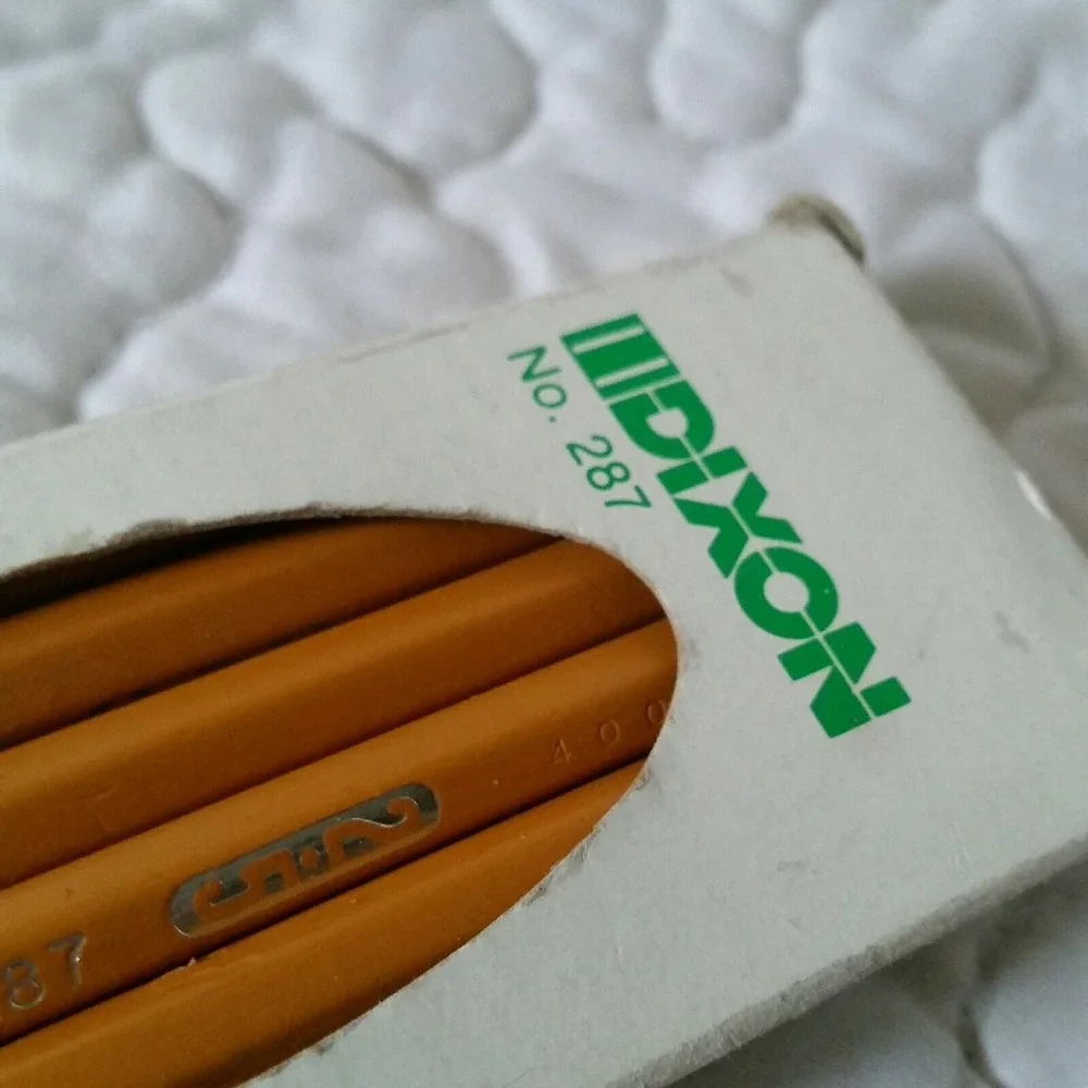Vintage Dixon Medium No.2 5/10 Wood Pencils 12 Pack One Dozen #287 #2 PMA USA